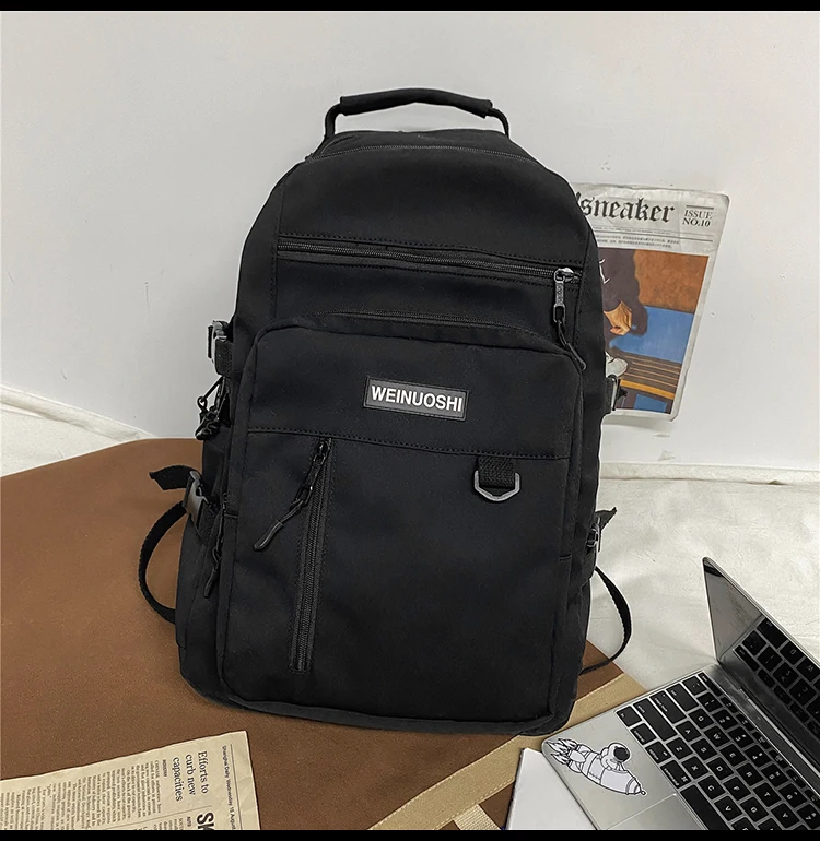 

YTX508 Male college student simple schoolbag Korean version of Harajuku ulzzang large capacity wild backpack female