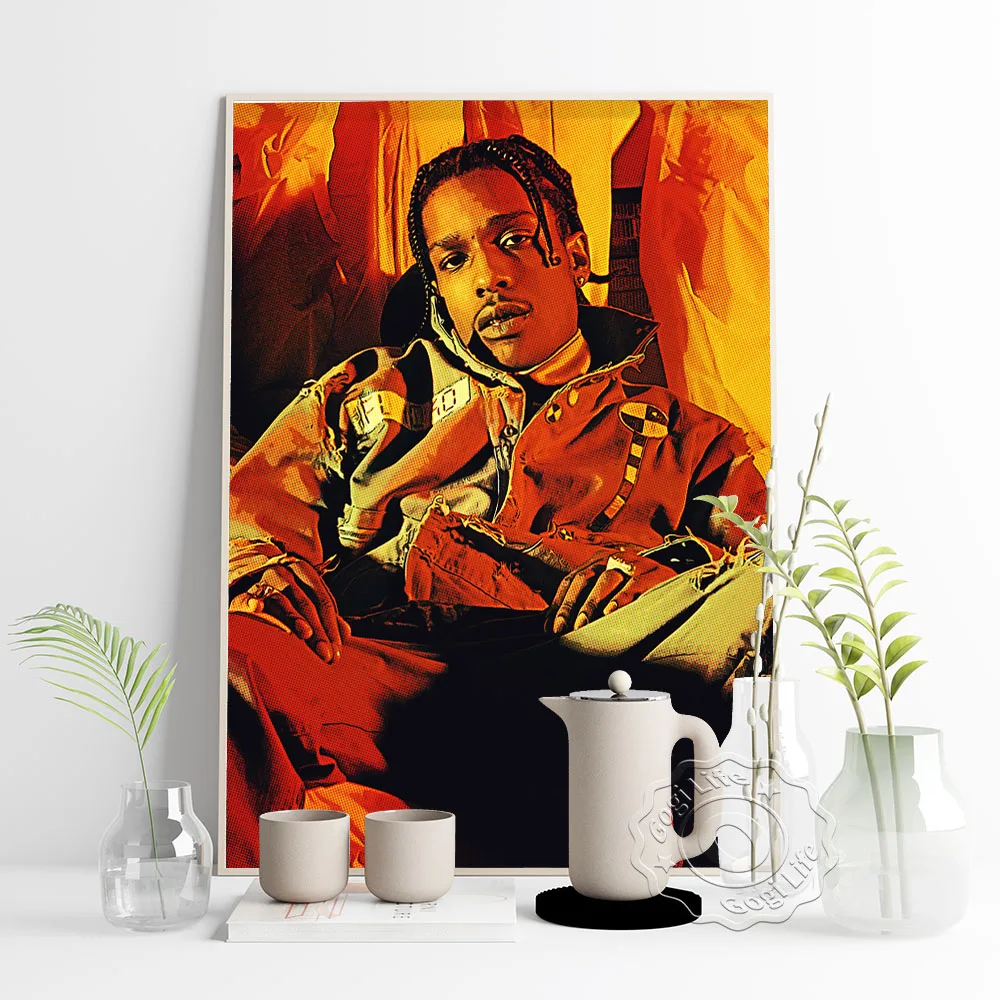 Плакат со звездами рэпера музыка как можно скорее Рокки плакат Хип-Хоп печать