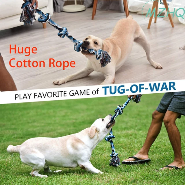 MZHQ 1pc 90cm 760g Pet Indestructible Big Toys For dogs Tough Nature Cotton Rope For Large Breed Fidget Dog Antistress Great Toy
