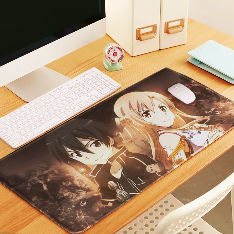 Коврик для мышки с аниме Sword Art Online Yuuki Asuna игровой коврик мыши SAO Kazuto Эргономичный