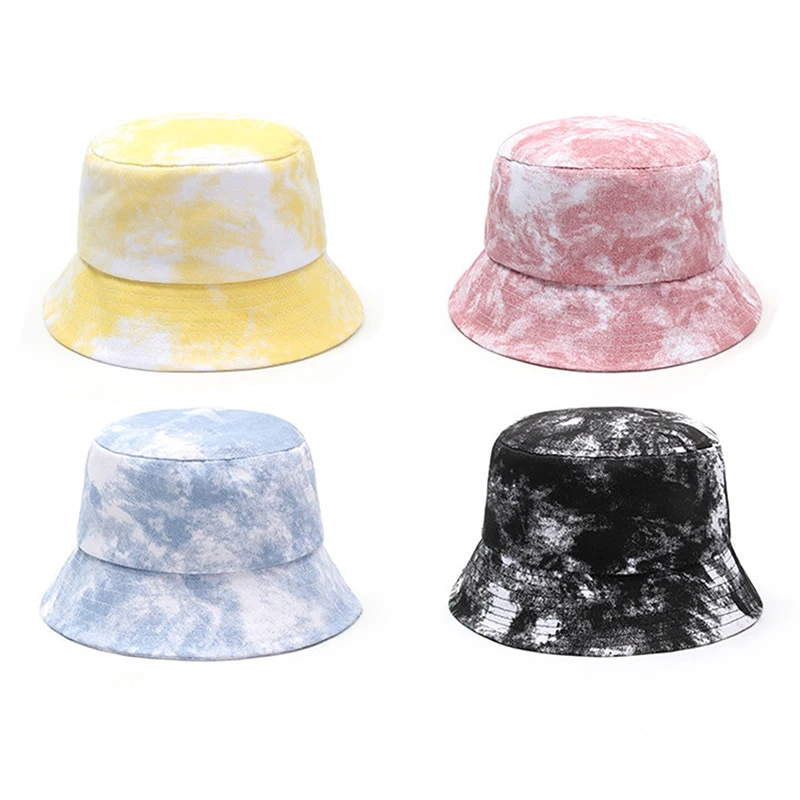 

Adult Bucket Hat Fisherman Hat Reversible Fishing Hat Colourful Graffiti Caps Hip Hop Creative Tie Dye Men Women
