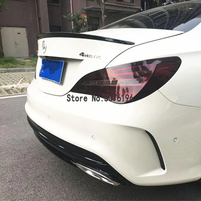 Подходит для M B CLA спойлер CLA45 W117 C117 ABS волокно задний багажник крылья бесцветный cla