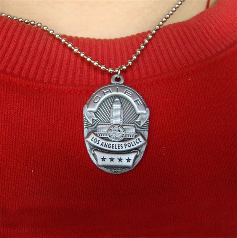 Ожерелье из США Лос Анджелес полицейский шеф значки памятное ожерелье