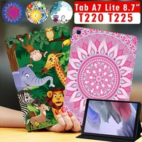 tablet case for funda tablet samsung galaxy tab a7 lite 8 7 t220 t225 pu leather stand cover for tab a7 lite 8 7 free stylus
