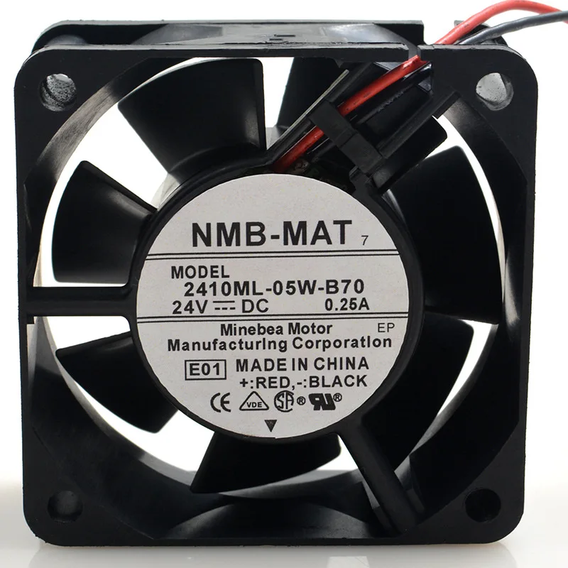 Двухпроводный Вентилятор охлаждения с двумя шариками Для NMB 2410ML-05W-B70 6025 6 см 24 в А |