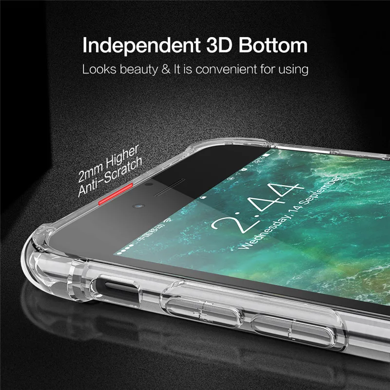 Lovebay модный прозрачный чехол для телефона для iPhone 11 Pro X XR XS Max 7 8 Plus TPU подушка безопасности анти-осенняя оболочка для iPhone 6 6s