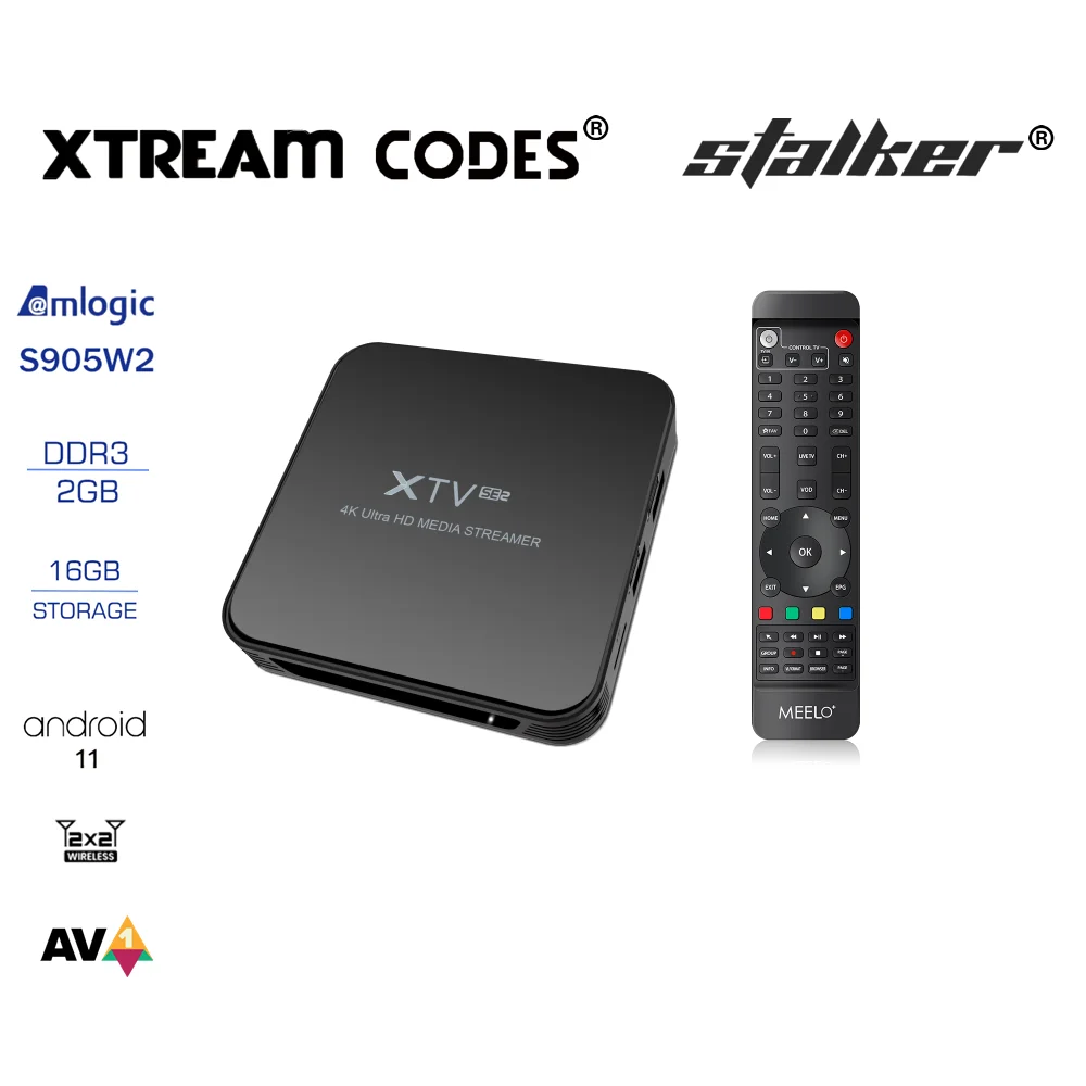 XTREAM компактный мультимедийный декодер Android 11 2 4G/5G WIFI Smartes STALKER Player Amlogic S905W2 Гб 16 XTV SE2