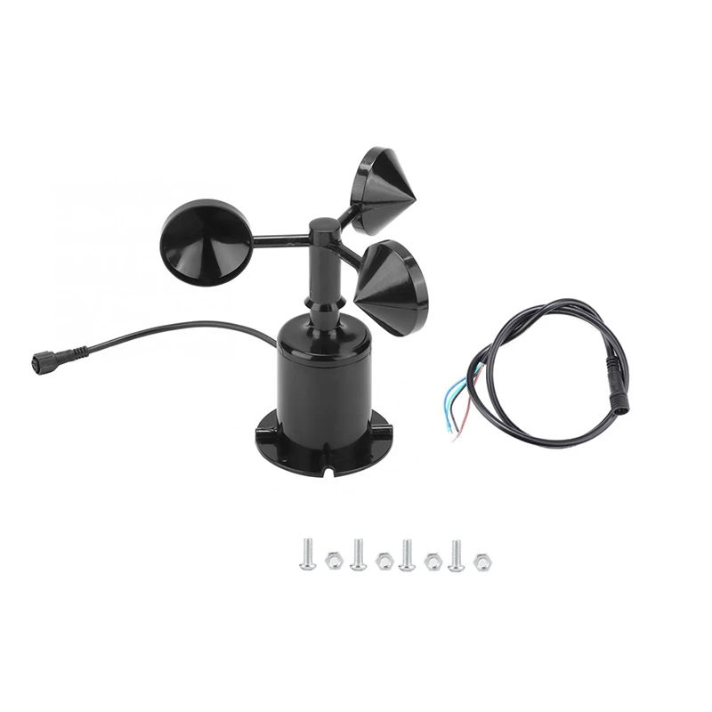 tipo de Pulso da Saída do Sinal do Ambiente do Sensor da Velocidade do Vento de 0-70 Dc5-30v do Sensor da Velocidade do Vento Velocidade Vento 0-70 m – s Três Copos Anemômetro da do de
