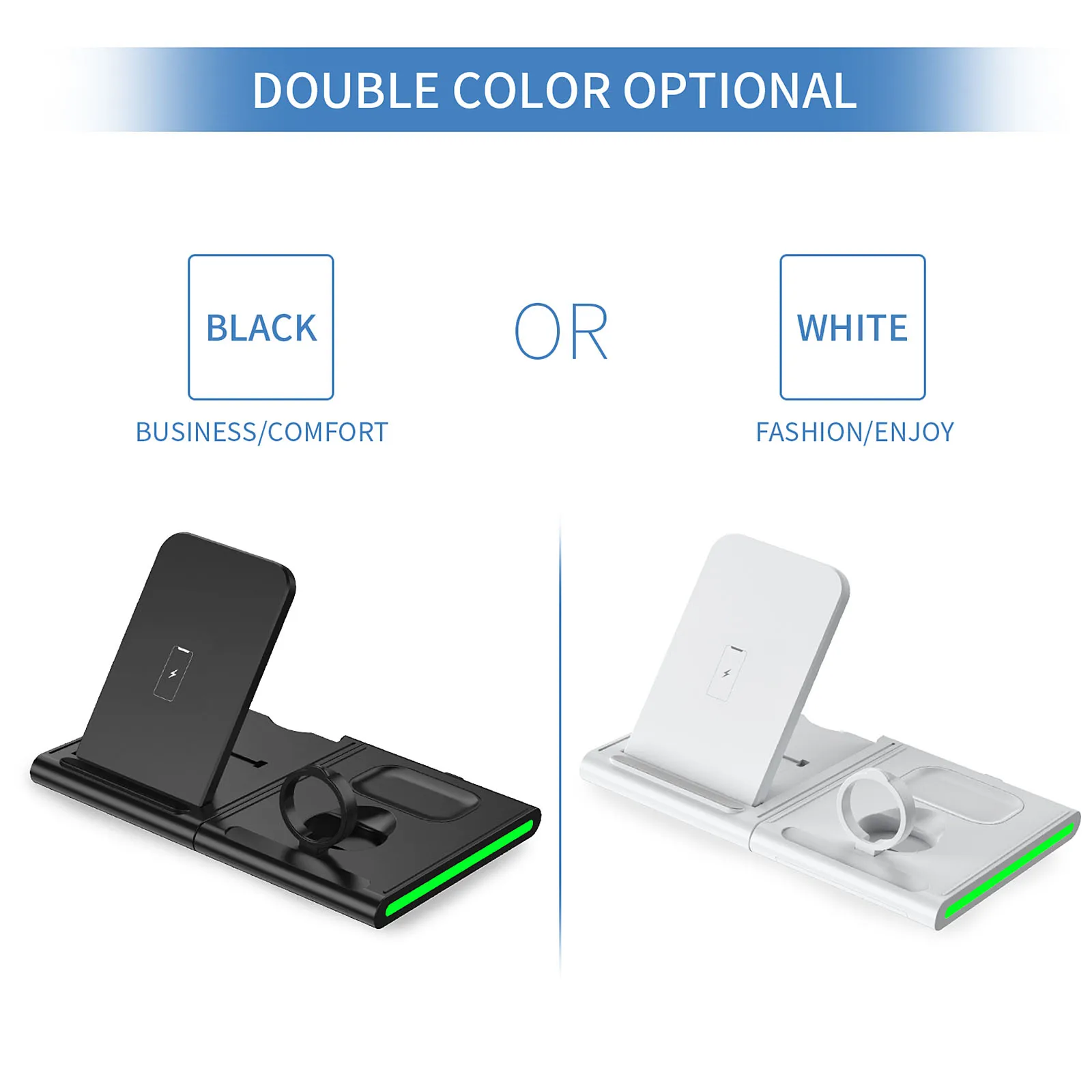 

Charger Station Headphone Charger Charging Stand Wireless 4 In 1 For Apple Adapter Compatible Samsung Galaxy S20/S10 USB-C Cable