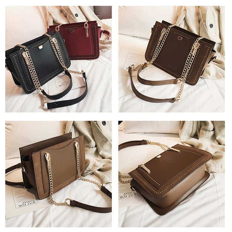 Женская сумка на плечо с заклепками высокого качества 2020|Сумки ручками| |