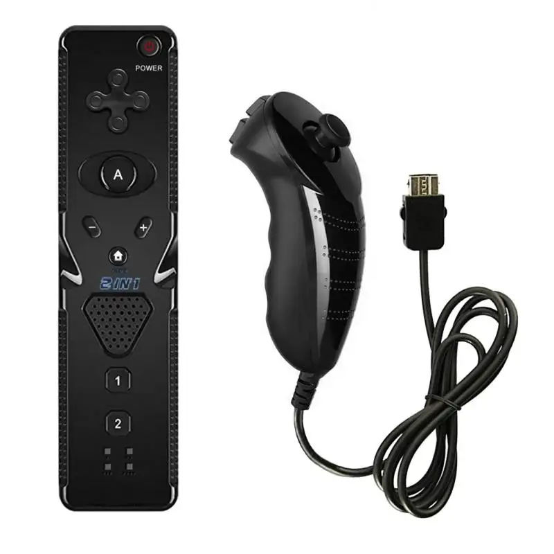 new 1pcs Built-in Motion Plus Remote Controller for Wii Gamepad With Silicone Case and Hand Strap wii command | Электроника