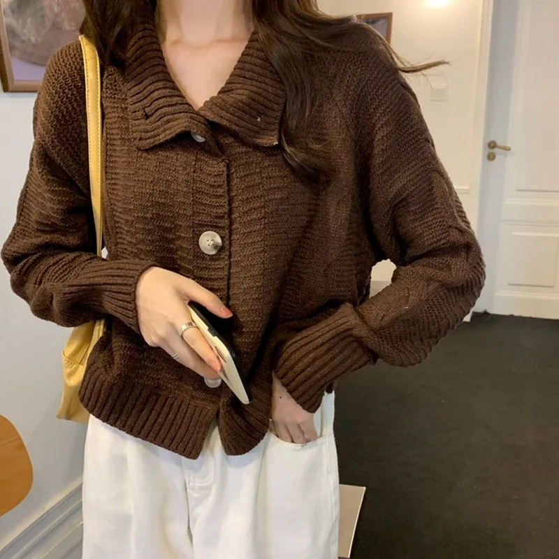 Unif Cardigan Short Sweater Coat Women's Spring 2021 New Net Red Loose Lazy Style Knitted Jum |