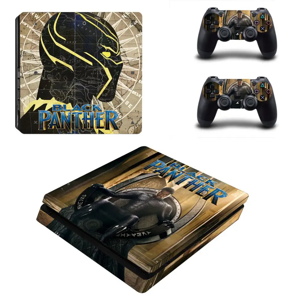 Черная пантера PS4 тонкие наклейки Play station 4 виниловые на кожу Pegatinas для playstation