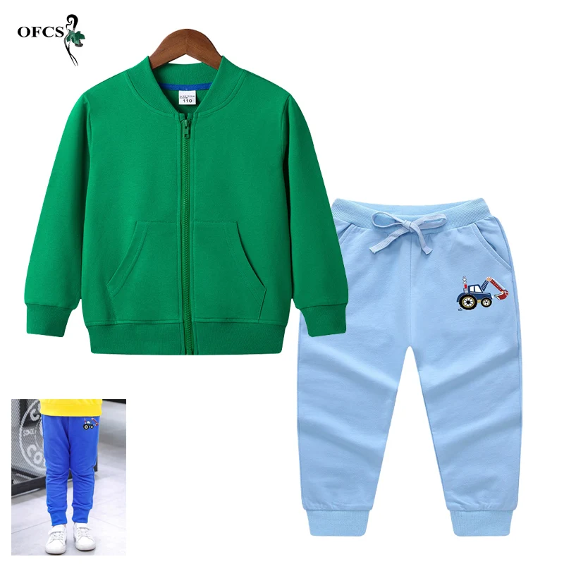 

2 шт./компл., спортивный костюм для мальчиков и девочек, на молнии