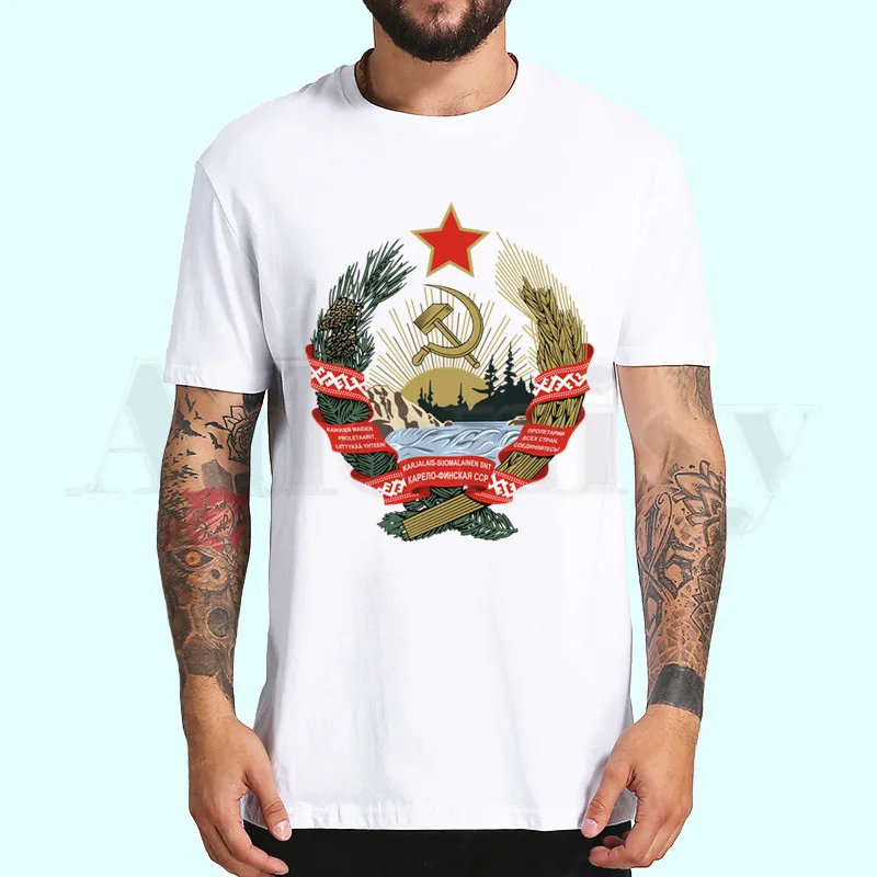 Мужская футболка с коротким рукавом CCCP из России СССР Москвы |