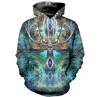 Мужские художественные толстовки на Анкх с психоделическим рисунком и 3D принтом, Модные свитшоты в стиле Харадзюку, Осенний пуловер с капюшоном и длинным рукавом, уличная одежда
