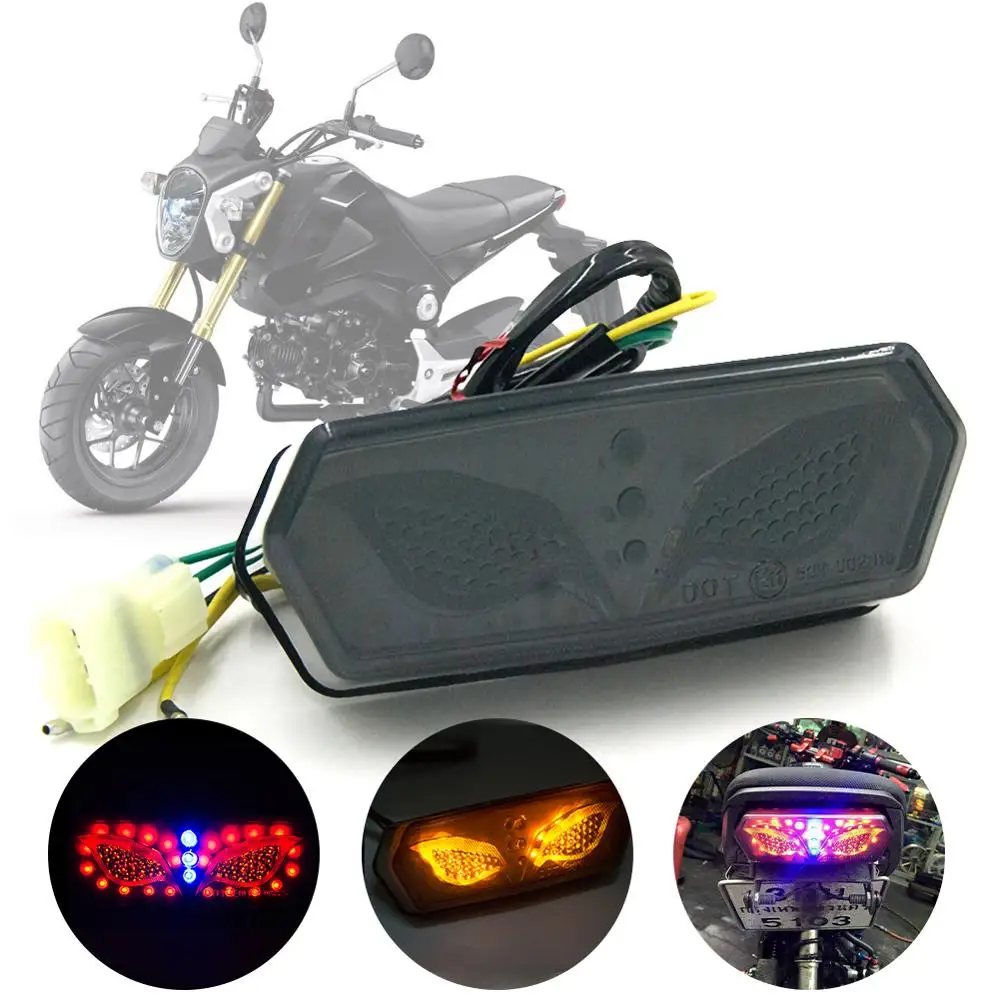 Интегрированный Светодиодный стоп сигнал для мотоцикла задний светильник Honda Grom