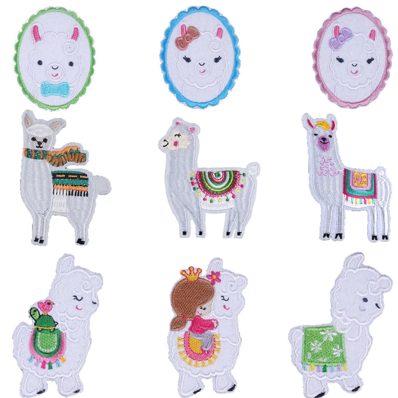 Милые нашивки из альпаки сделай сам в полоску с вышивкой для одежды аппликации