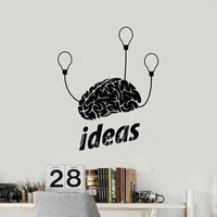 Office Vinyl Wall Decal Brain Mind Light Bulbs Brainstorm Brilliant Stickers Motivational Decals Company Wall Decoration P595
