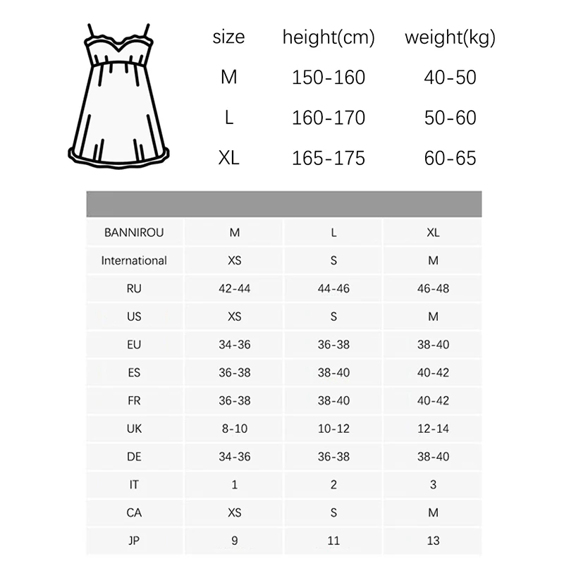 

BANNIROU Women's Nightgown Women's Pajamas Free Shipping Sexy Night Shirts Women's Dress Nightgown Woman Lace Sling Sleepwear