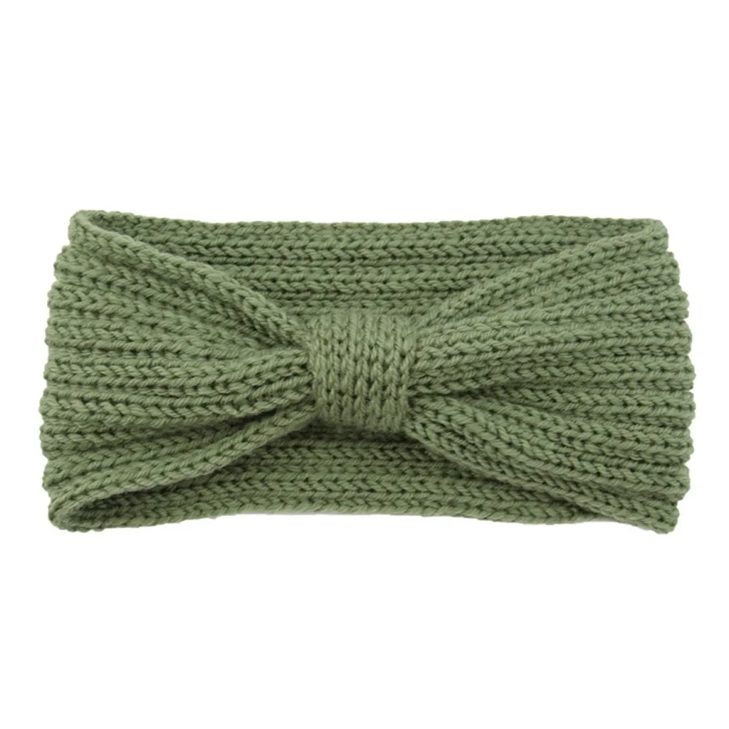 JAYCOSIN повязка на голову, зимняя теплая вязаная повязка на голову, тюрбан для женщин, вязаная крючком широкая эластичная повязка для головы, повязка на голову, P92