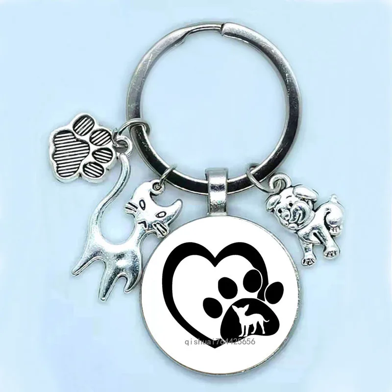 Новинка 2022 цепочка для ключей из сплава с надписью на тему любви кота домашнего