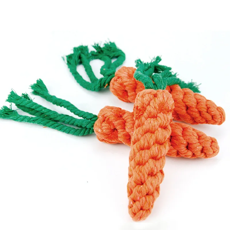 

1pc Plush Squeaky Bone Dog Toys Bite-Resistant Clean Dog Chew Puppy Training Toy Soft Carrot Pet Supplies Dog Accessories