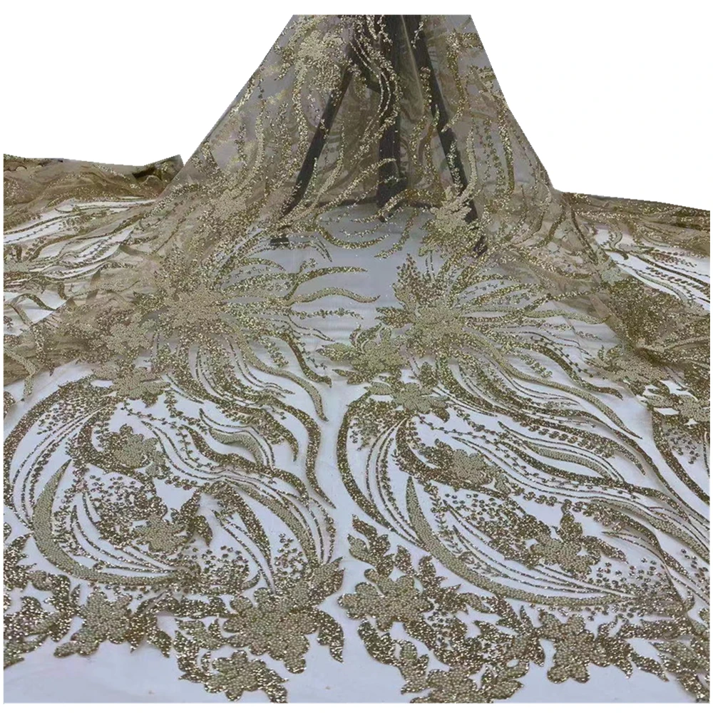 Nigerian Lace Fabrics 2021 High Quality Lace African Lace Fabric With stones French Lace Fabric For Dress Sewing ZX-160