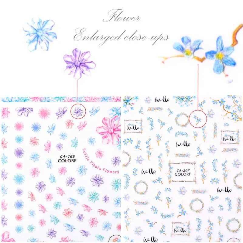 

3D embossed nail sticker flower adhesive DIY manicure slider nail art tips decorations decals