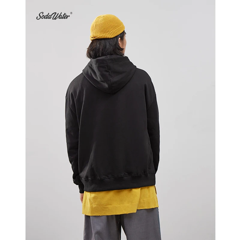 Sodaводяные мужские модные толстовки с принтом уличная 2019 осенние Harajuku хлопковые