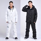 Мужской лыжный костюм, ветрозащитная Водонепроницаемая лыжная куртка, лыжные штаны, костюмы для катания на лыжах и сноуборде, мужской зимний спортивный теплый дышащий Лыжный комплект для мужчин