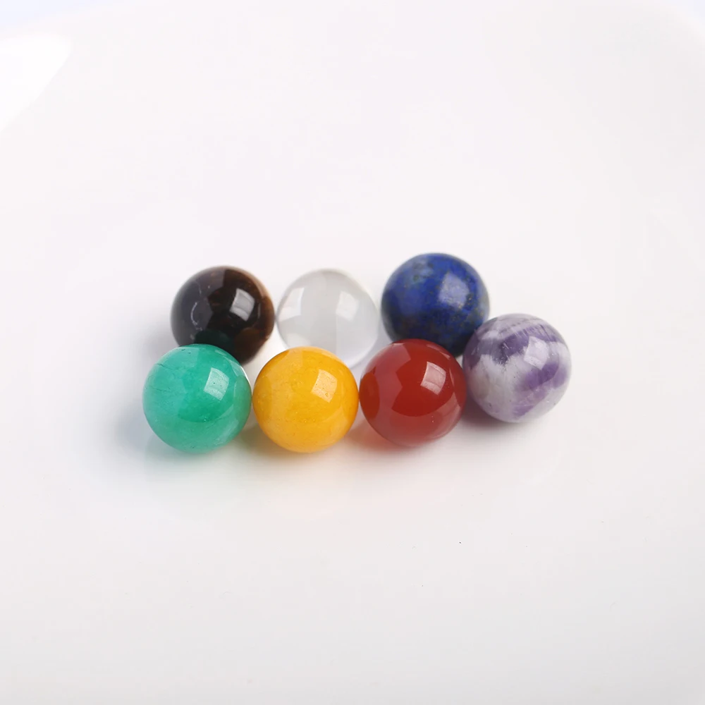 7pcs/Set Chakra Natural Stone Palm Crystal Healing Wicca Spirituality Reiki Generator Gemstones House Decor | Дом и сад