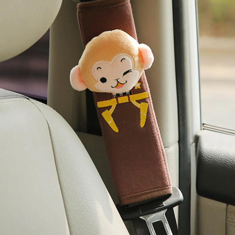 Универсальный чехол для ремня безопасности с мультяшным автомобилем детский