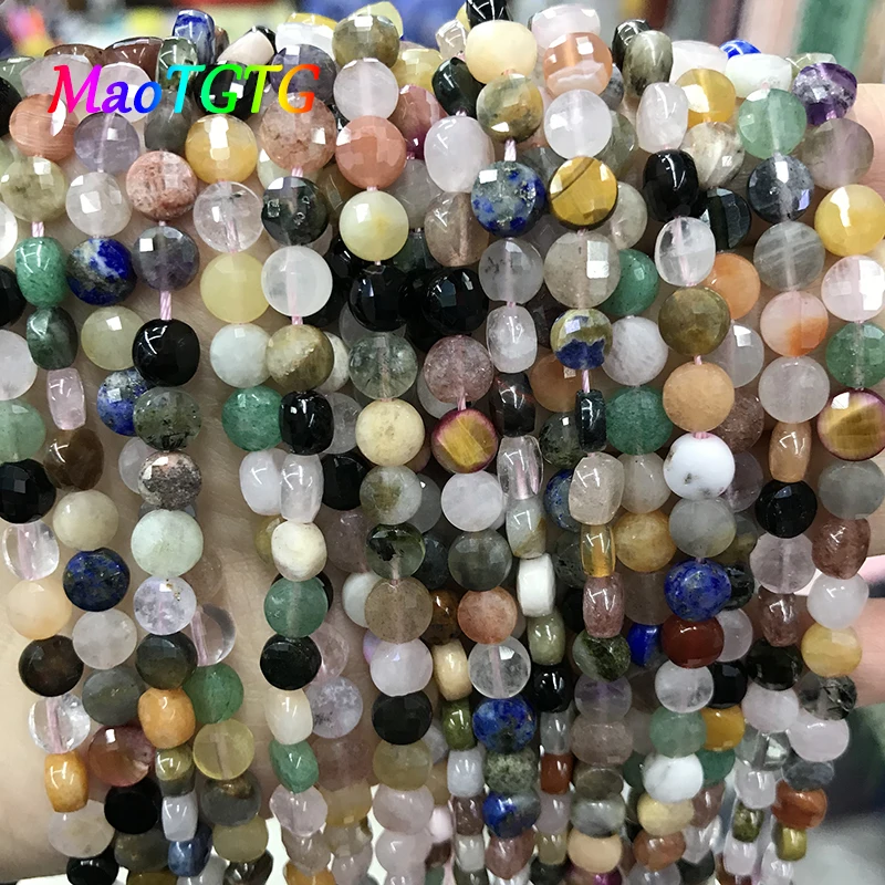 

Natural Mix Color Gem Beads For Jewelry Making Bracelet Necklace 6x4mm Faceted Natural Mix Crystal Stone Beads Jewelry Making