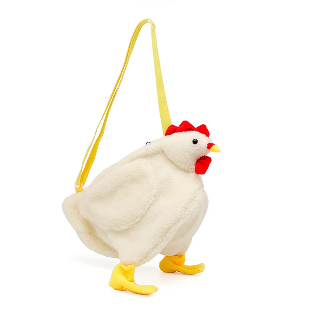 

Fashion Women Messenger Bag Cartoon Chicken Casual Shoulder Bags Cute Children Girls Plush Handbag
