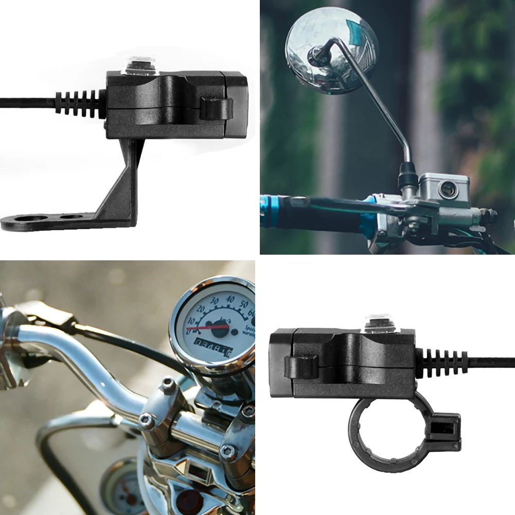 12-24V Dual-USB Motorcycle Handlebar Charger Socket Switch Mounts | Автомобили и мотоциклы