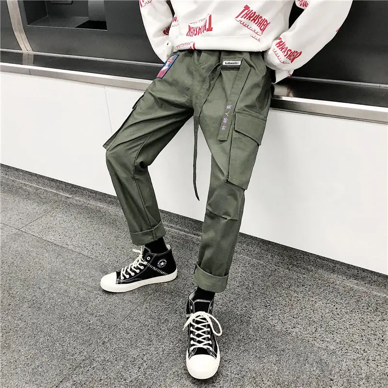 

Cargo Pants Men Japanese Streetwear Pants Men Hip hop Joggers Black Loose Harajuku Sweat pants Trousers