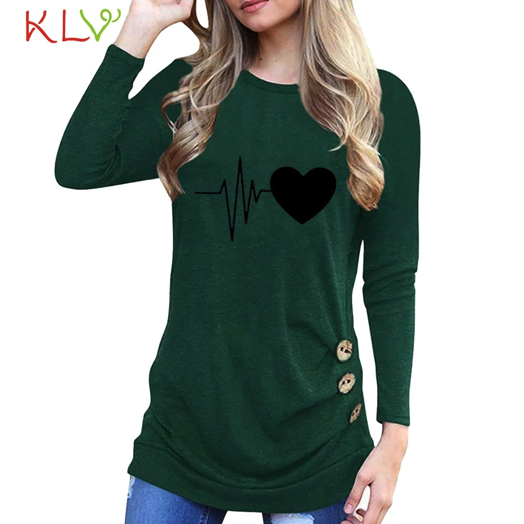 Женская футболка на пуговицах модная с принтом Love повседневная свободная