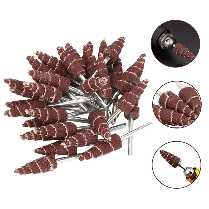 

100Pcs Cone Shape Abrasive Flap Sanding Wheel Grinding Head Rotary Tool with 7Pcs Countersink Set HSS Countersink Set