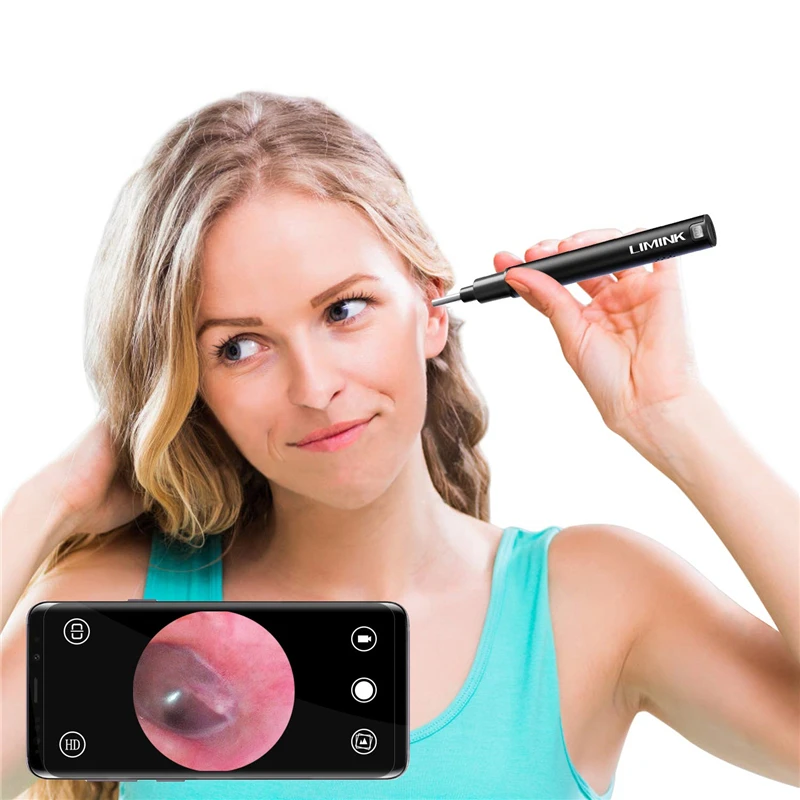 LIMINK 3 9 мм HD Ушная камера WiFi труба со светодиодными лампами ушной эндоскоп Otoscope для