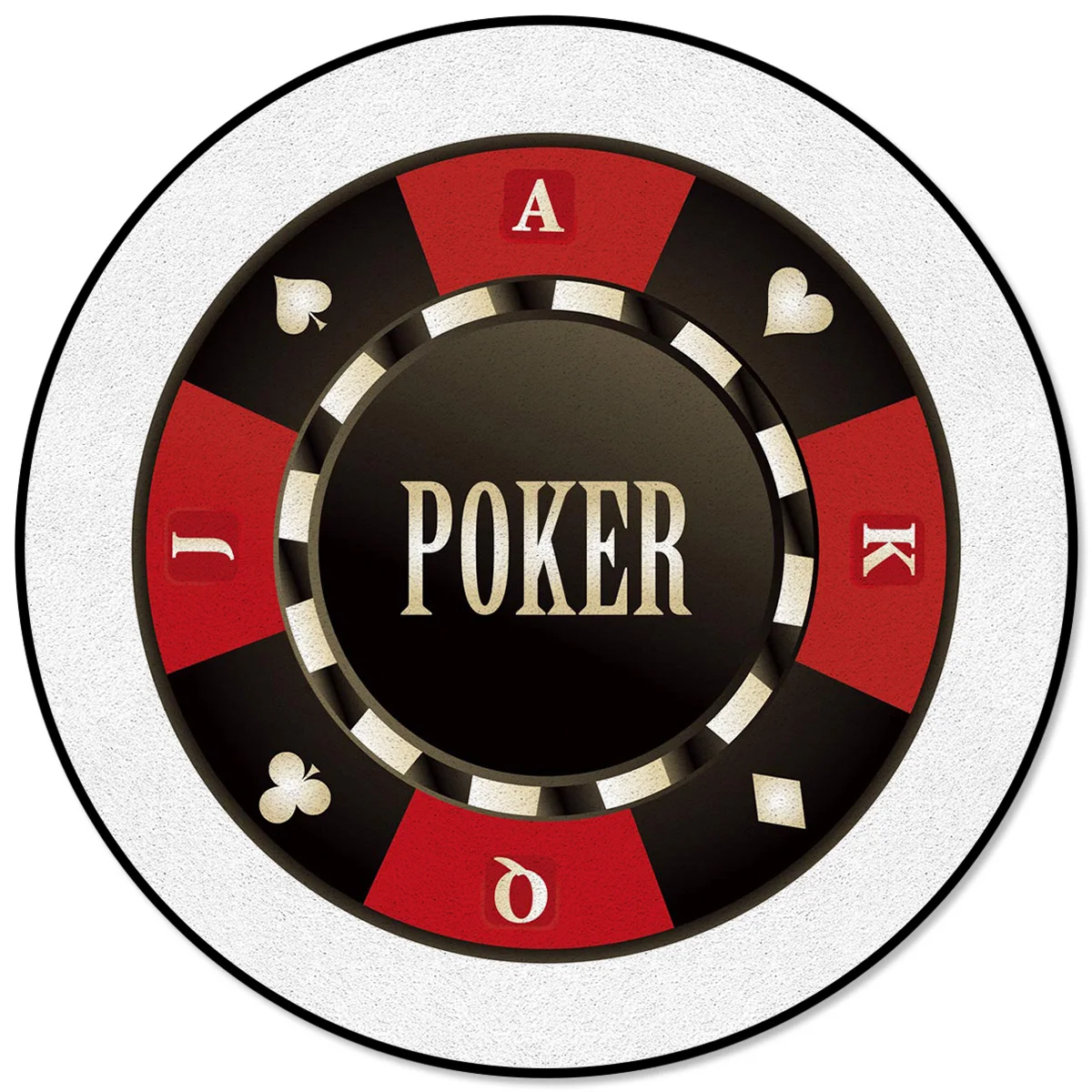 Коробке персика покер с сердцем чип круглый ковер для Гостиная детская Спальня