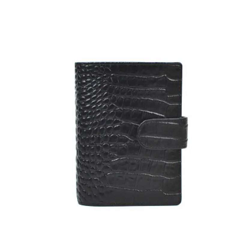 

Yiwi Presell Genuine Leather Rings Notebook A7 Binder Blue Agenda Organizer Cowhide Diary Journal Sketchbook Planner Pocket
