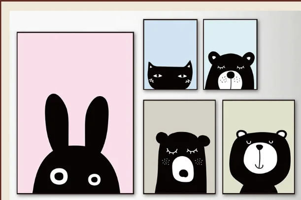 Современная простая черно белая декоративная картина в скандинавском стиле с