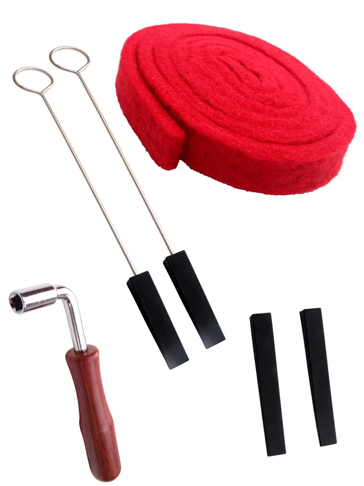 

6PCS Piano Tuning Lever Piano Mute Hammer Lever Kit Tools And Case Tuning Lever Piano Fixing Fastening Tool Luthier Tuner Parts