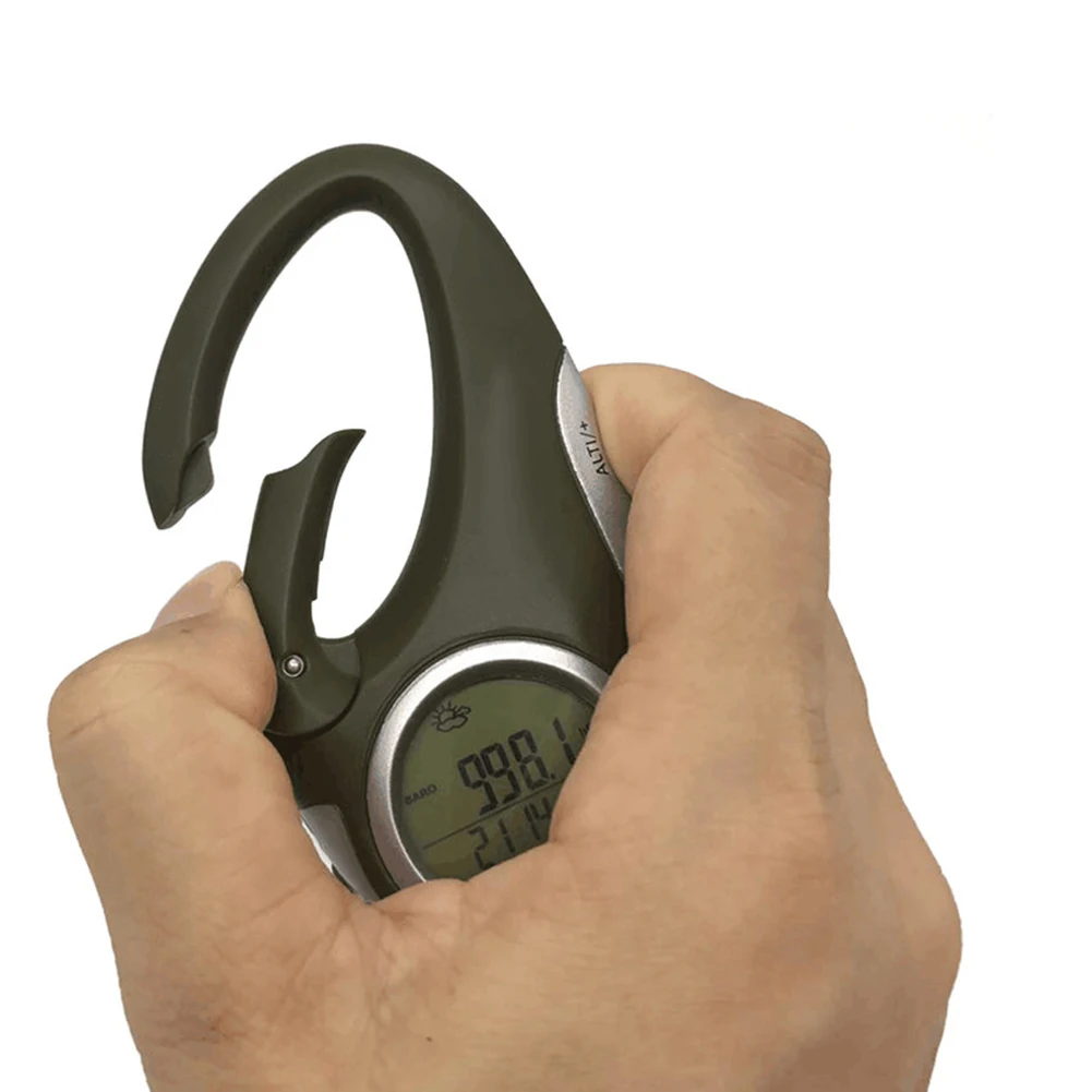 Electronic Altimeter Carabiner Altitude Meter Handheld Thermometer Outdoor Fishing Weather Forecasting Mode | Спорт и развлечения