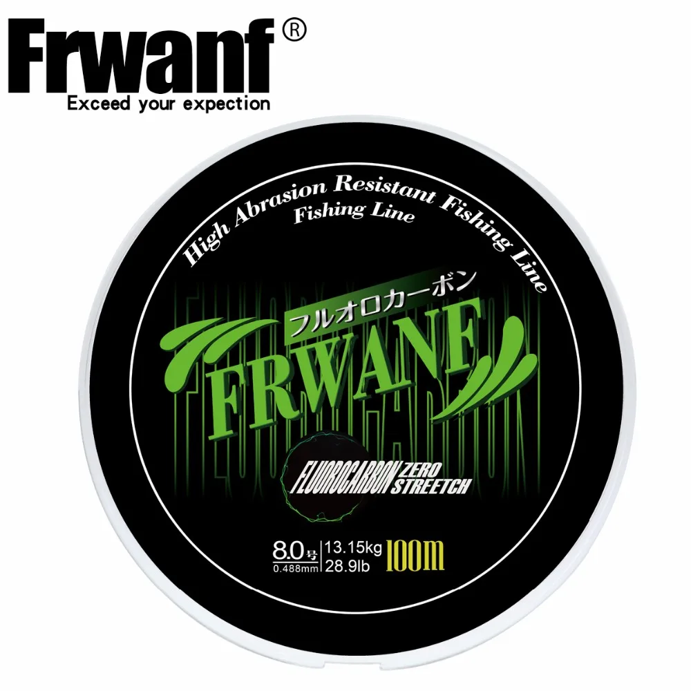 Японский флюорокарбон леска 1 8 дюйма супер 35 5 6 фунтов 100 м углеродное
