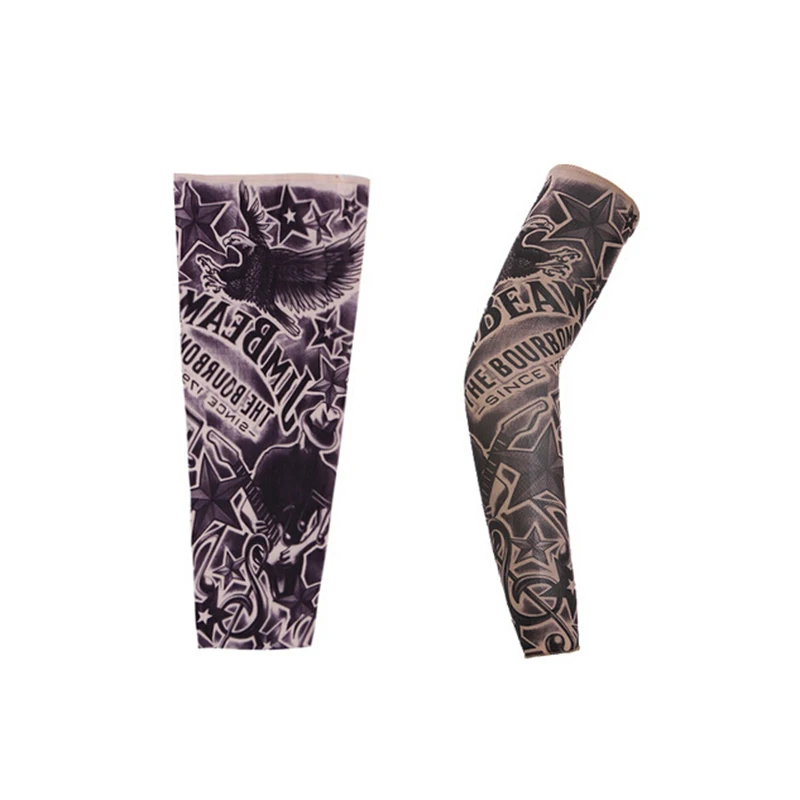 

Cool Tattoo Print Cycling Bike Bicycle Armwarmers Arm Warmers Cuff Sleeve Cover Anti UV Protection Oversleeve 38cm 1pc