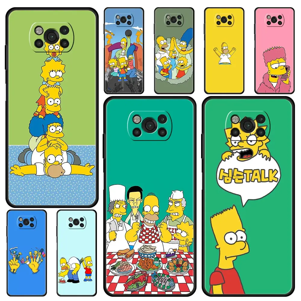 

Симпатичный мягкий чехол Simpsons с аниме для Xiaomi Redmi Note 10 8T 9A 8 7A 9T 7 8A 6A, корпус, оригинальная задняя крышка, чехол, бампер, сумка