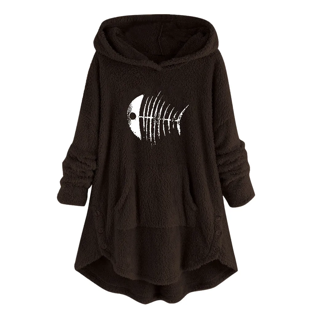 Футболка MISSOMO женская с флисовой вышивкой большой размер теплый длинный женский