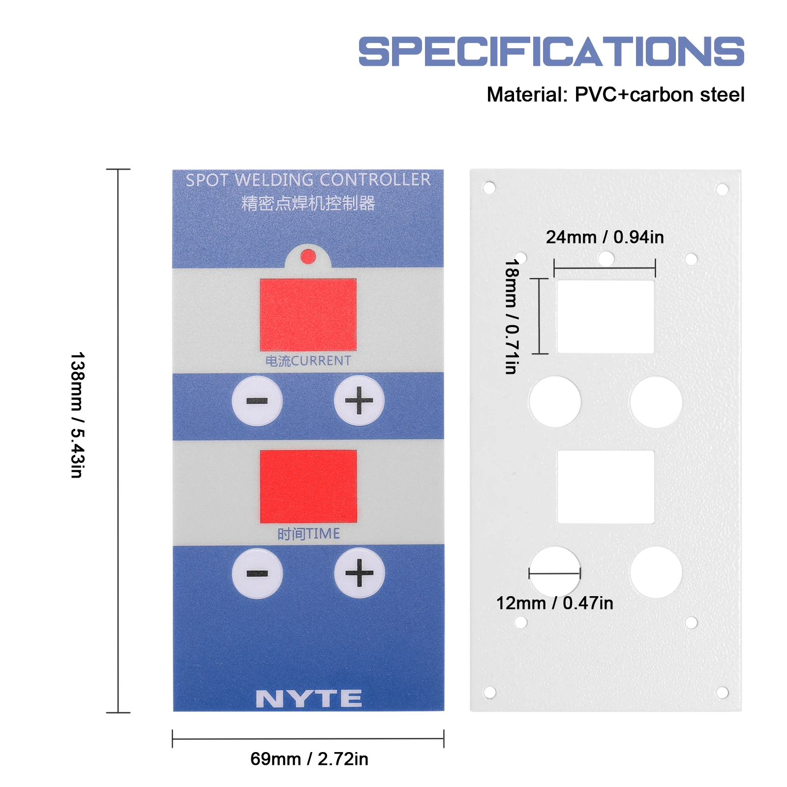 

NY-D04 1set Panel Film for Digital Spot Welding Time and Current Controller Welders